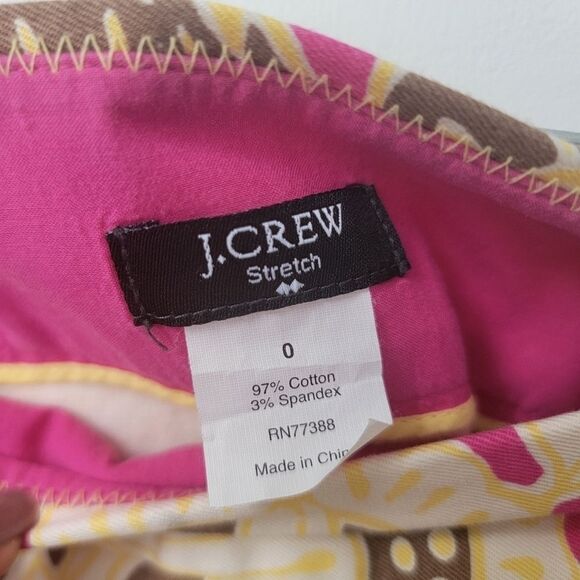 J. CREW Floral Mini Skirt Multicolor Size 0 - Picture 3 of 5